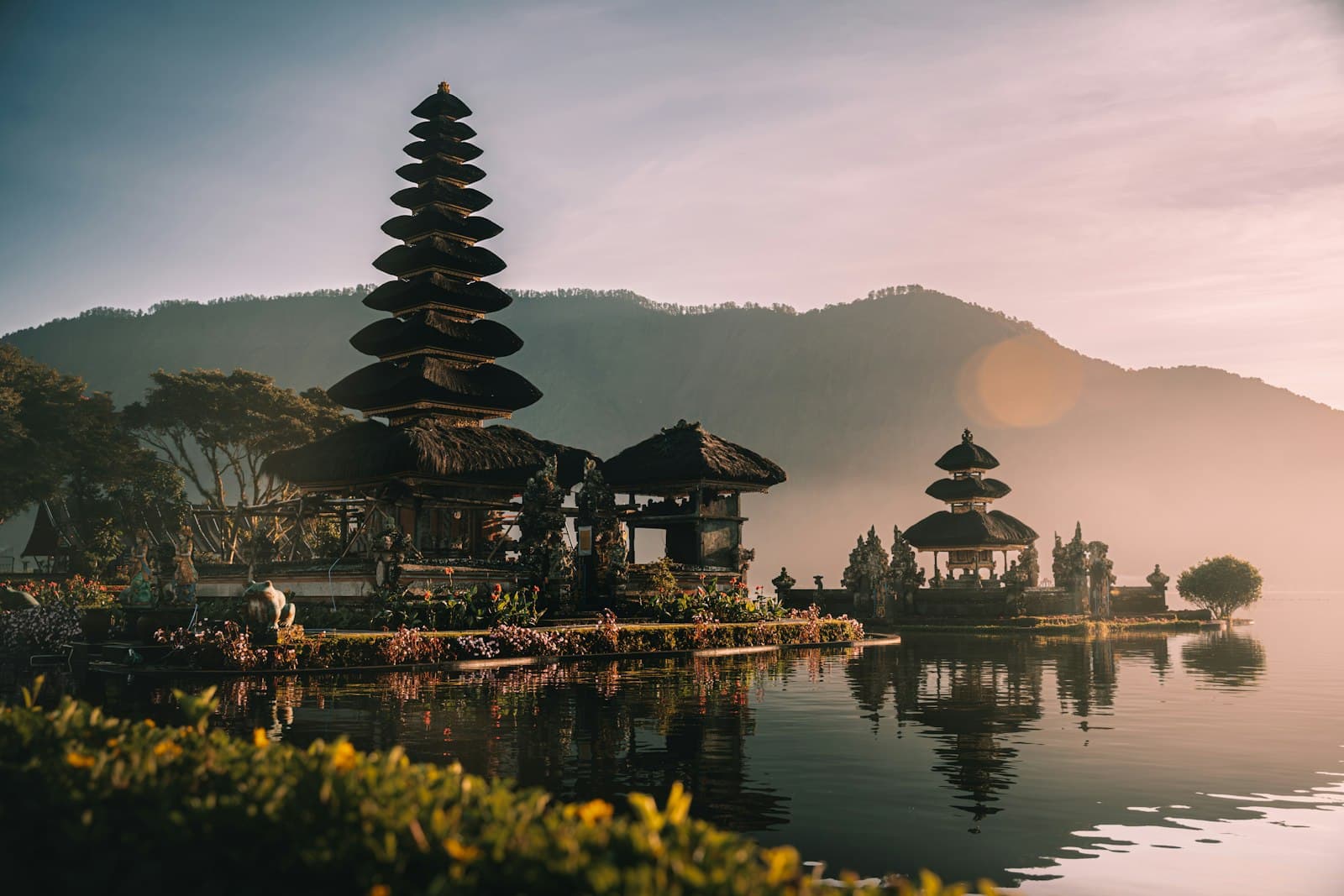 Pura Ulun Danu Beratan, the water temple on Lake Beratan in the central highlands of Bali